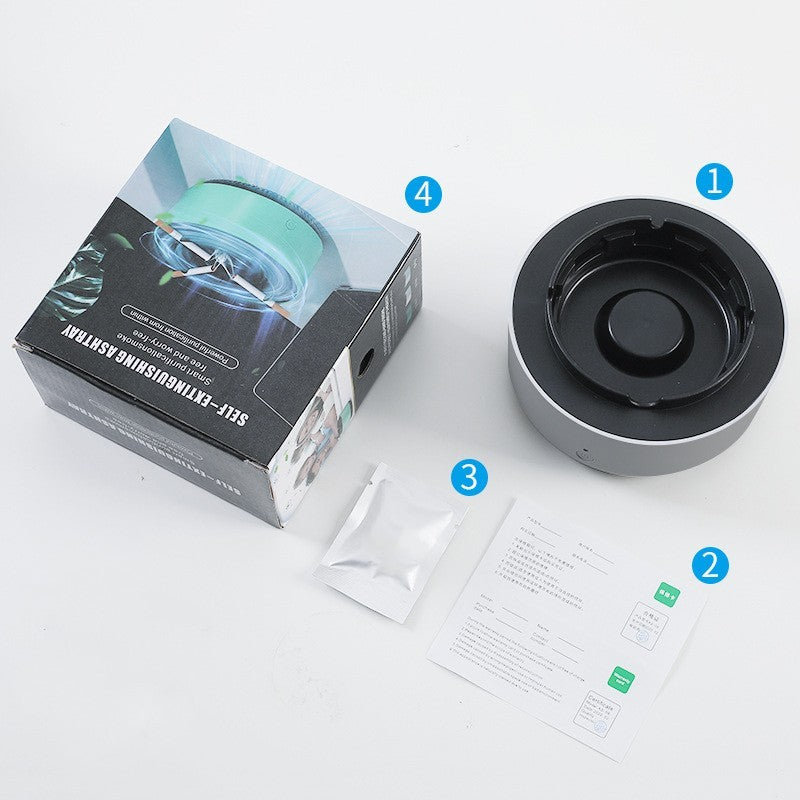 DecoRight Portable Smokeless Ashtray with Air Purification | Odor Eliminating Car & Home Gadget