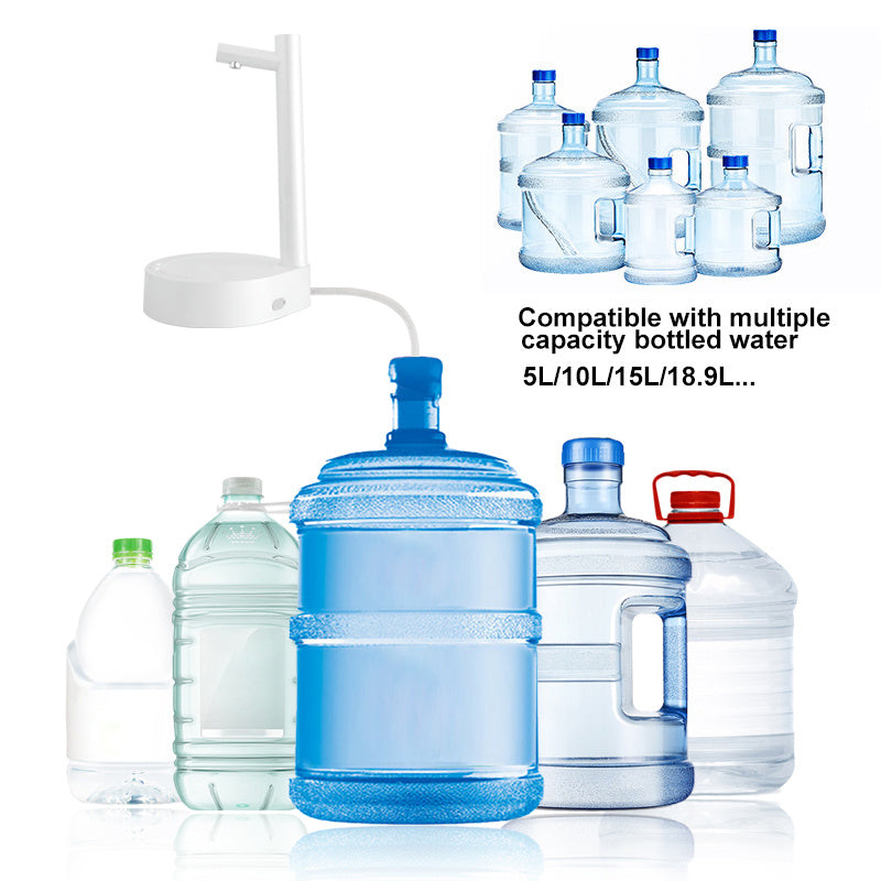 DecoRight Electric Water Bottle Dispenser | Rechargeable Gallon Desk Pump
