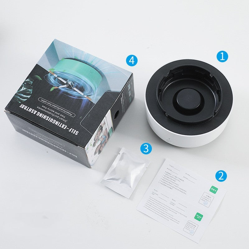 DecoRight Portable Smokeless Ashtray with Air Purification | Odor Eliminating Car & Home Gadget