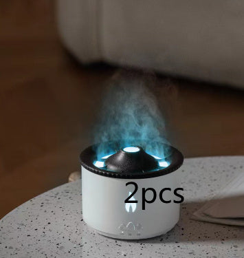 DecoRight Volcano Essential Oil Diffuser | Ultrasonic Flame Jellyfish Humidifier 350ML