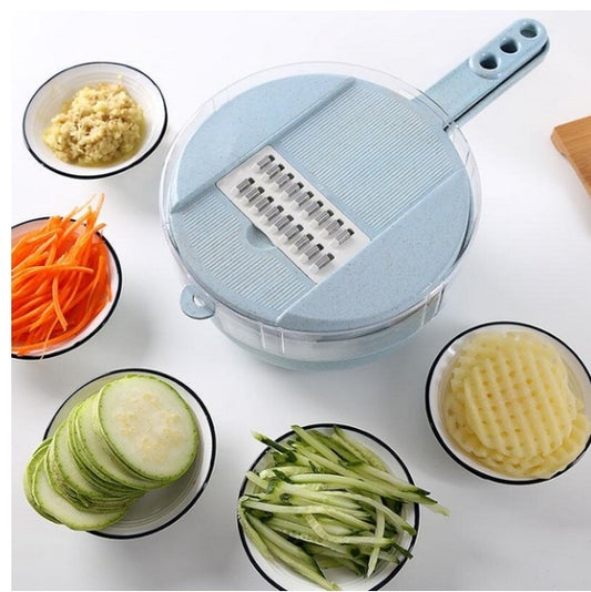 DecoRight 8-in-1 Mandoline Slicer | Vegetable Cutter with Strainer & Grater