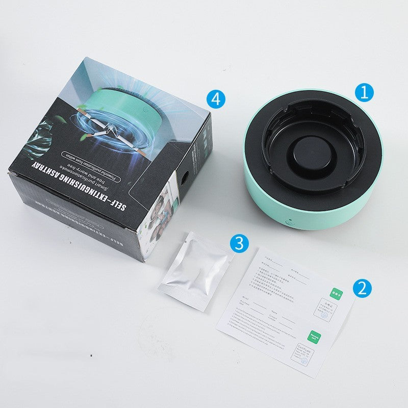 DecoRight Portable Smokeless Ashtray with Air Purification | Odor Eliminating Car & Home Gadget