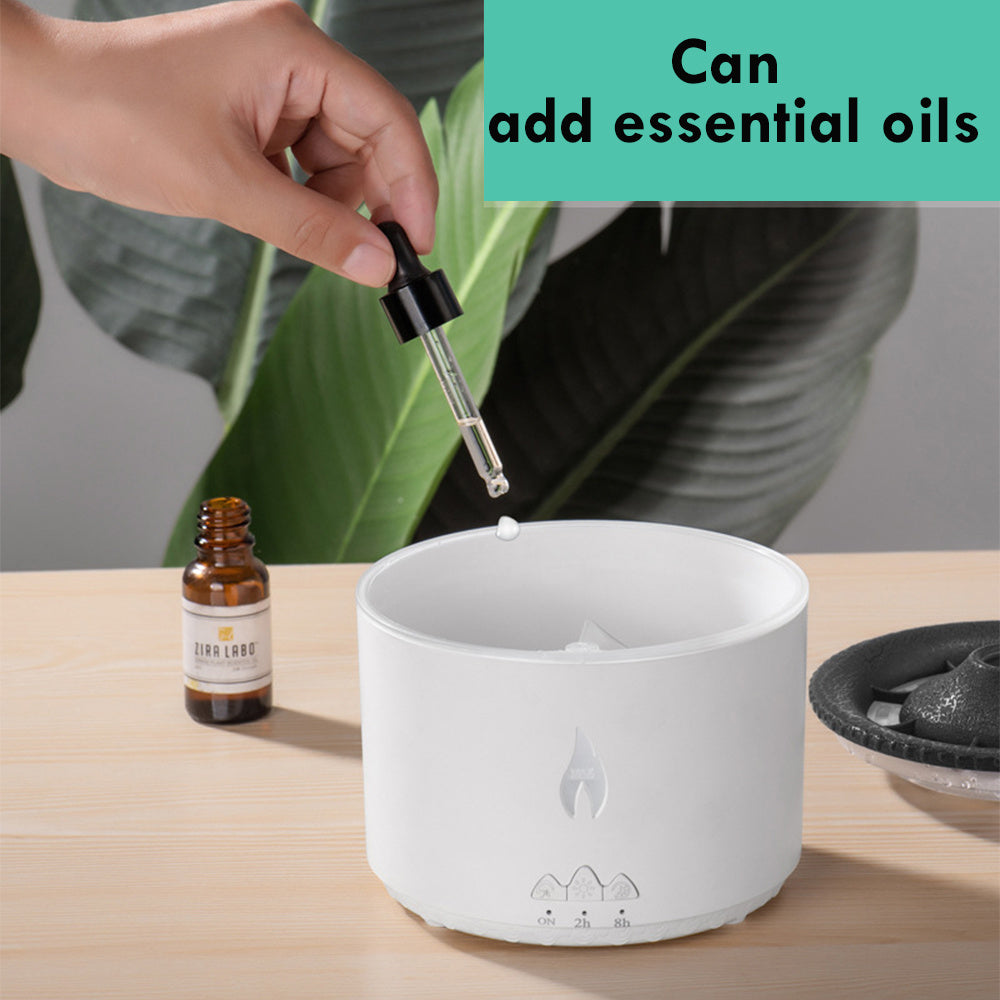 DecoRight Volcano Essential Oil Diffuser | Ultrasonic Flame Jellyfish Humidifier 350ML