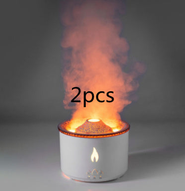 DecoRight Volcano Essential Oil Diffuser | Ultrasonic Flame Jellyfish Humidifier 350ML