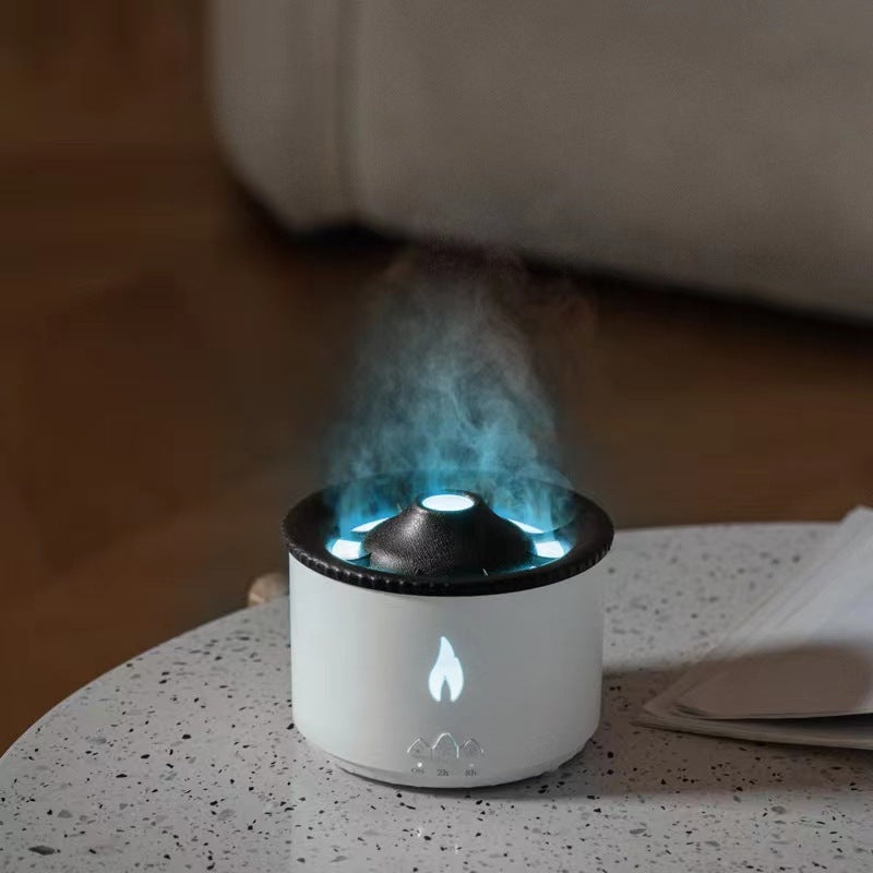 DecoRight Volcano Essential Oil Diffuser | Ultrasonic Flame Jellyfish Humidifier 350ML