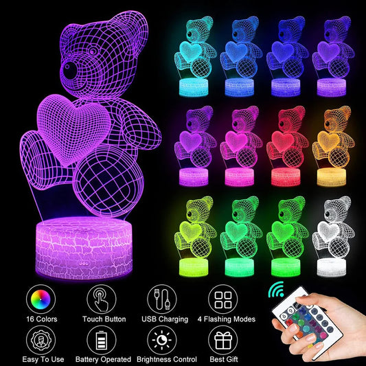 DecoRight 3D Acrylic LED Night Light | USB Neon Sign Lamp for Home & Gifts