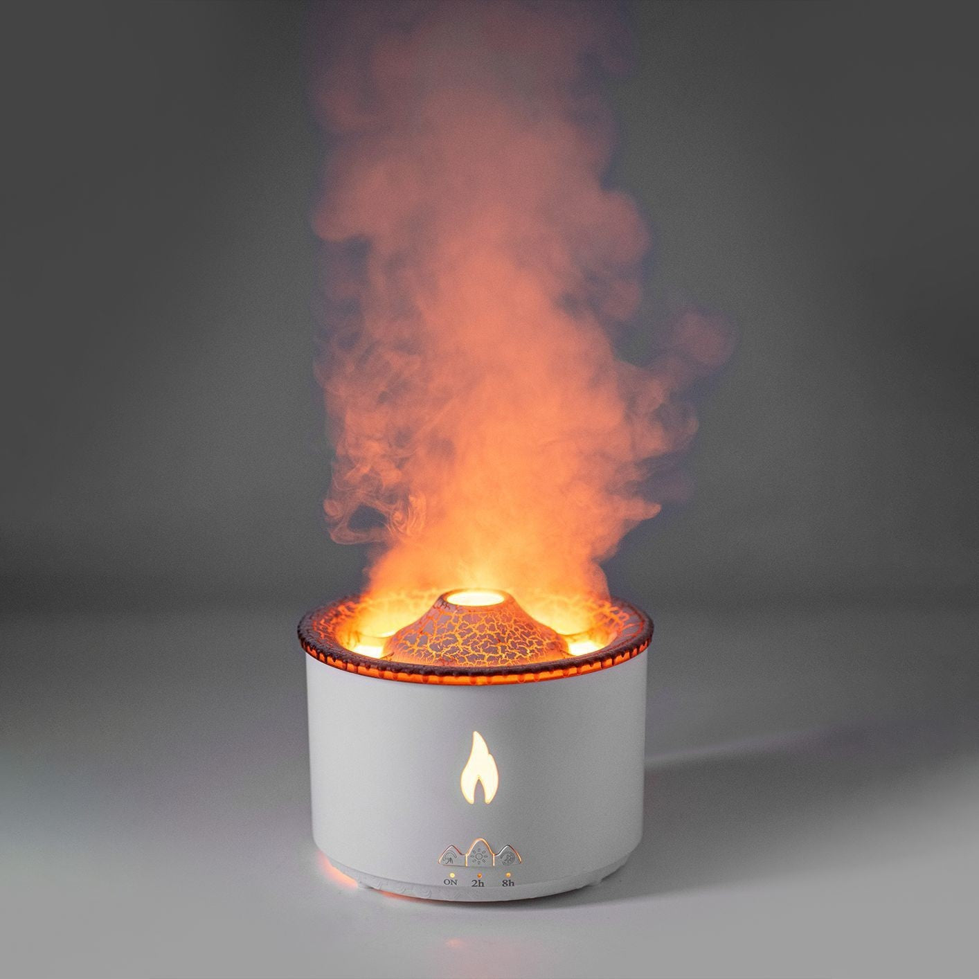 DecoRight Volcano Essential Oil Diffuser | Ultrasonic Flame Jellyfish Humidifier 350ML