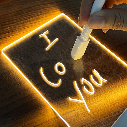 DecoRight Creative LED Note Board Night Light USB Message Board Lamp Gift |