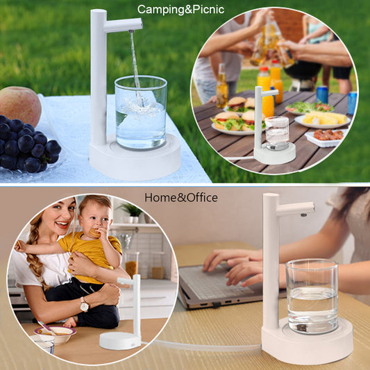 DecoRight Electric Water Bottle Dispenser | Rechargeable Gallon Desk Pump