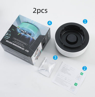 DecoRight Portable Smokeless Ashtray with Air Purification | Odor Eliminating Car & Home Gadget