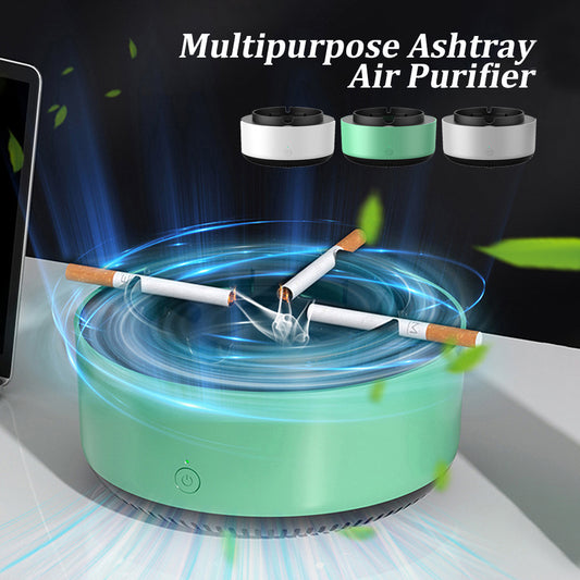DecoRight Portable Smokeless Ashtray with Air Purification | Odor Eliminating Car & Home Gadget